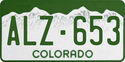 CO license plate ALZ653