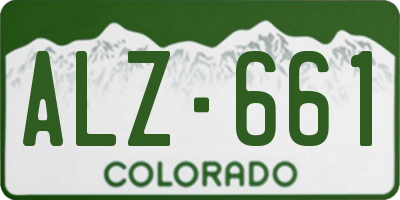 CO license plate ALZ661