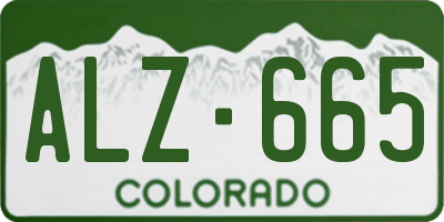CO license plate ALZ665