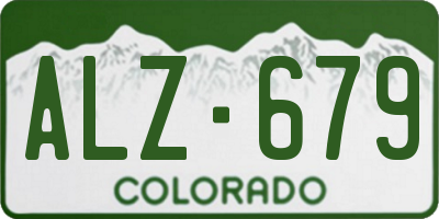 CO license plate ALZ679