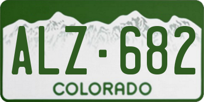 CO license plate ALZ682