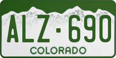 CO license plate ALZ690