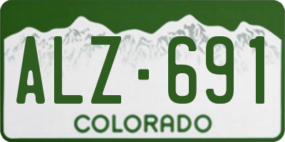 CO license plate ALZ691