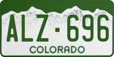 CO license plate ALZ696