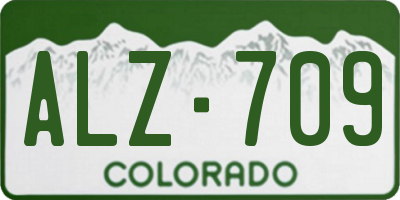 CO license plate ALZ709