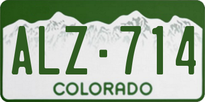 CO license plate ALZ714