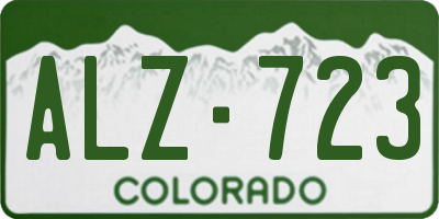CO license plate ALZ723