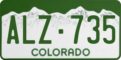 CO license plate ALZ735