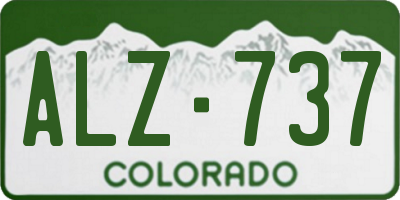 CO license plate ALZ737