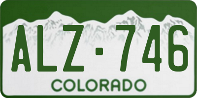 CO license plate ALZ746