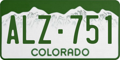 CO license plate ALZ751