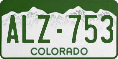 CO license plate ALZ753