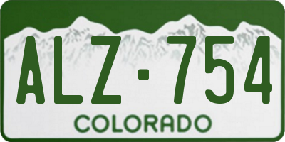 CO license plate ALZ754