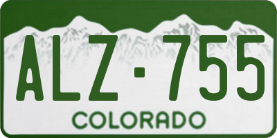 CO license plate ALZ755