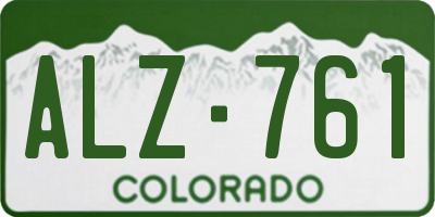 CO license plate ALZ761