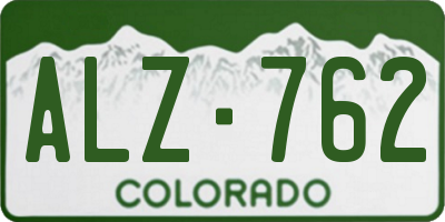 CO license plate ALZ762