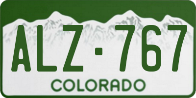CO license plate ALZ767