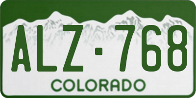 CO license plate ALZ768