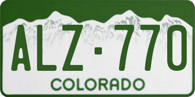 CO license plate ALZ770