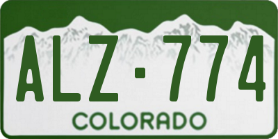 CO license plate ALZ774
