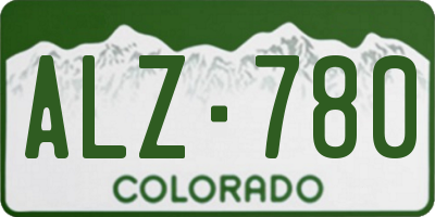 CO license plate ALZ780