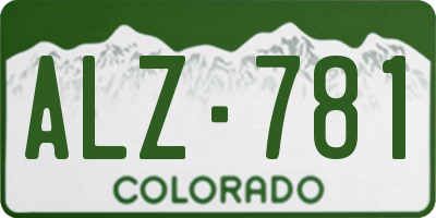 CO license plate ALZ781