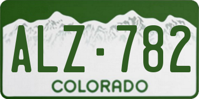 CO license plate ALZ782