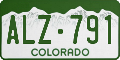 CO license plate ALZ791