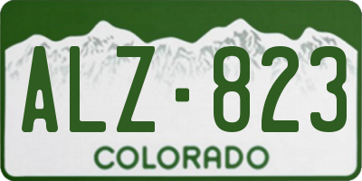 CO license plate ALZ823