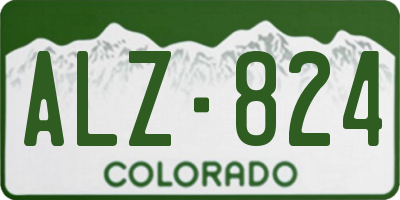 CO license plate ALZ824