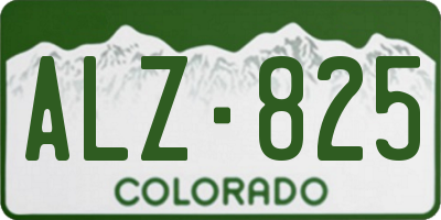 CO license plate ALZ825