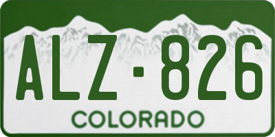 CO license plate ALZ826