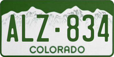 CO license plate ALZ834