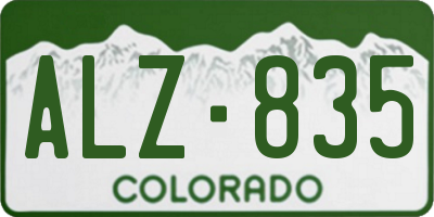 CO license plate ALZ835