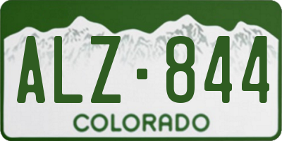 CO license plate ALZ844