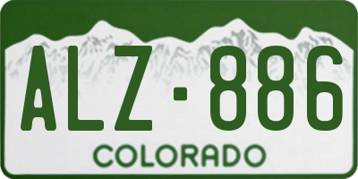CO license plate ALZ886