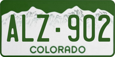 CO license plate ALZ902