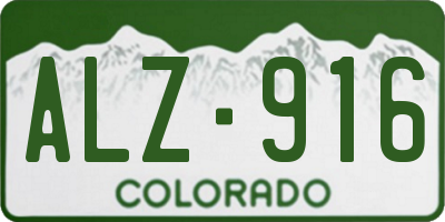 CO license plate ALZ916