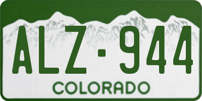 CO license plate ALZ944