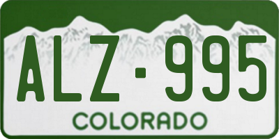 CO license plate ALZ995