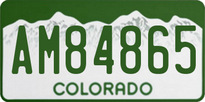 CO license plate AM84865