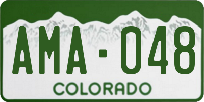 CO license plate AMA048