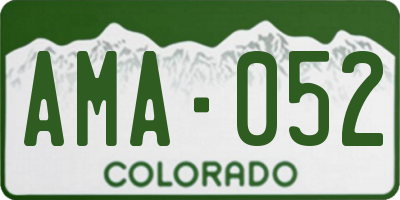 CO license plate AMA052