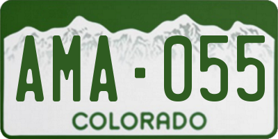 CO license plate AMA055