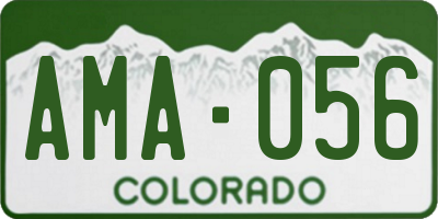CO license plate AMA056