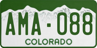 CO license plate AMA088