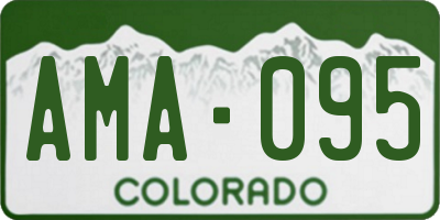 CO license plate AMA095