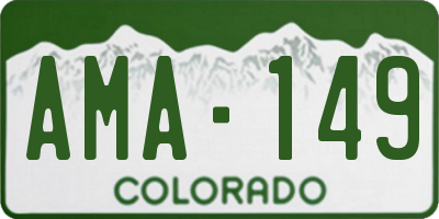 CO license plate AMA149