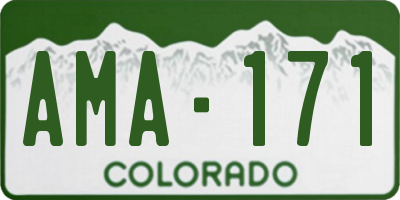 CO license plate AMA171