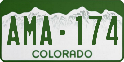 CO license plate AMA174
